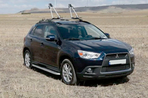 Mitsubishi Outlander 2006–2012 Side steps Tayga Grey (set van 2, aluminium) foto 6