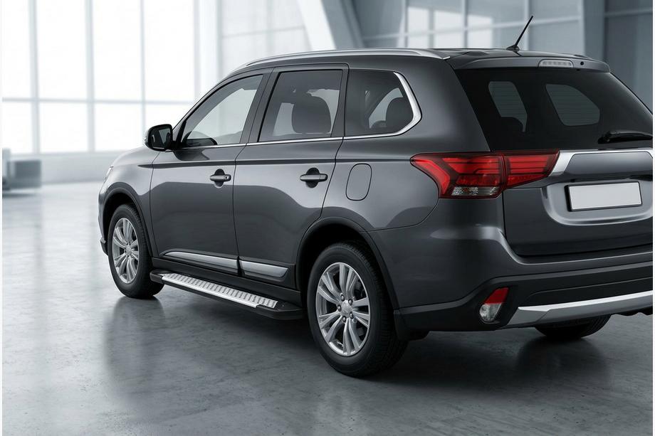 Mitsubishi Outlander 2012–2021 Zijsteps Allmond Grey (2 stuks, aluminium) Image