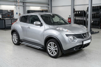 Nissan Juke 2010–2019 Rainbow zijtreden (set van 2, aluminium) foto 1