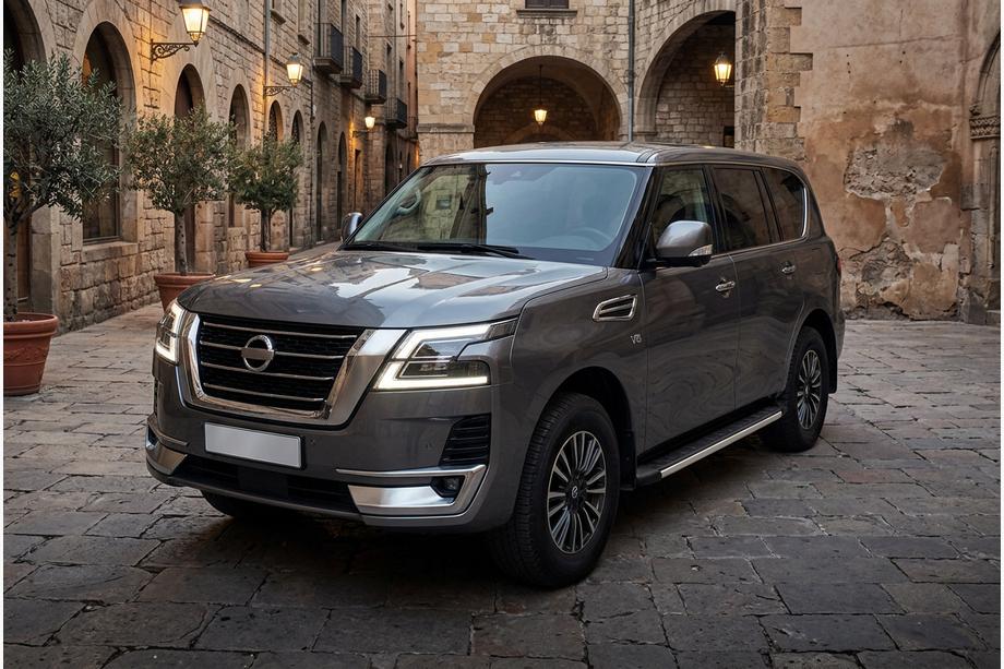 Nissan Patrol Y62 2010–2024 Fullmond side steps (2 stuks, aluminium) Image