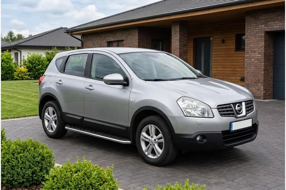 Nissan Qashqai 2007–2010 Maydos V1 zijtreden (set 2 stuks, aluminium + RVS) Image