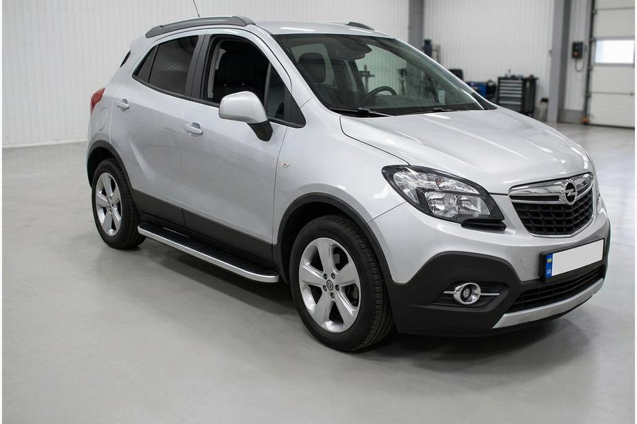 Opel Mokka 2012–2021 Side steps Tayga Grey (set van 2, aluminium) Image