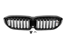 BMW 3 Serie G20/G21 2018– Niergrille M-Look V1 (2018-2022, glanzend zwart) Met camerabevestiging foto 2