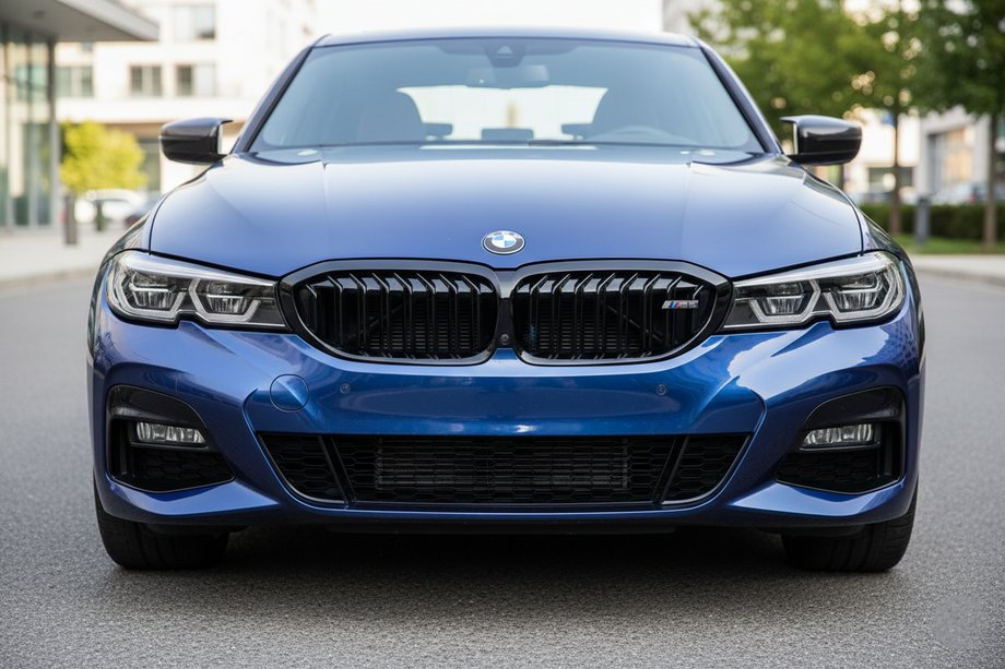 BMW 3 Serie G20/G21 2018– Niergrille M-Look V1 (2018-2022, glanzend zwart) Met camerabevestiging Image