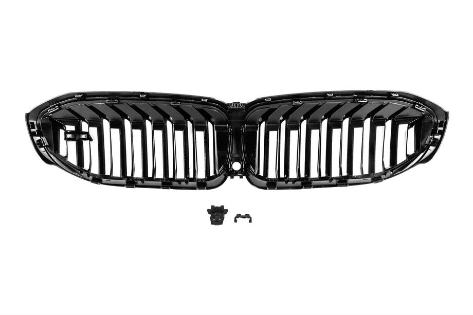 BMW 3 Serie G20/G21 2018– Niergrille M-Look V1 (2018-2022, glanzend zwart) Zonder camera-uitsparing Foto 5