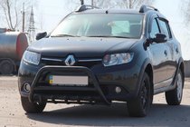 Dacia Sandero 2013–2020 Bullbar WT003 Black (RVS) foto 1