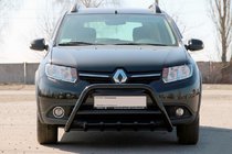 Dacia Sandero 2013–2020 Bullbar WT003 Black (RVS) foto 2