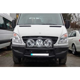 Hoge bullbar WT018 Black (RVS) foto 2