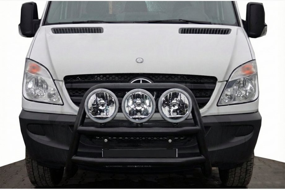 Mercedes Sprinter W906 2006–2018 Hoge bullbar WT018 Black (RVS) Image