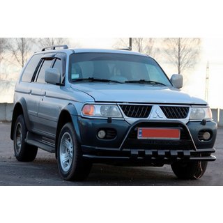 Voorbullbar ST015WT Black (roestvrij staal) Mitsubishi Pajero Sport 1996–2007 foto 3