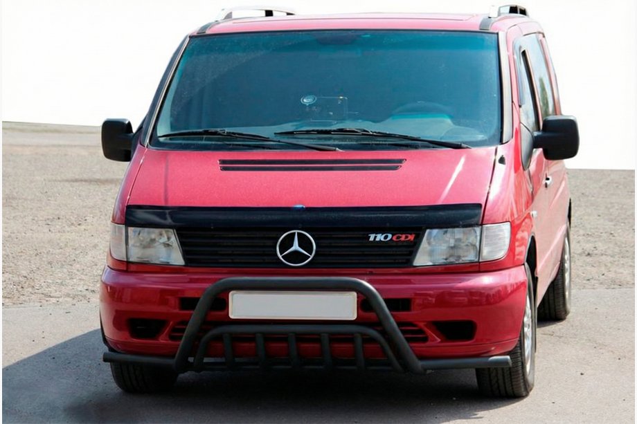 Mercedes Vito W638 1996–2003 Bullbar met zijbeugels WT002 Plus Black (RVS) Foto 1