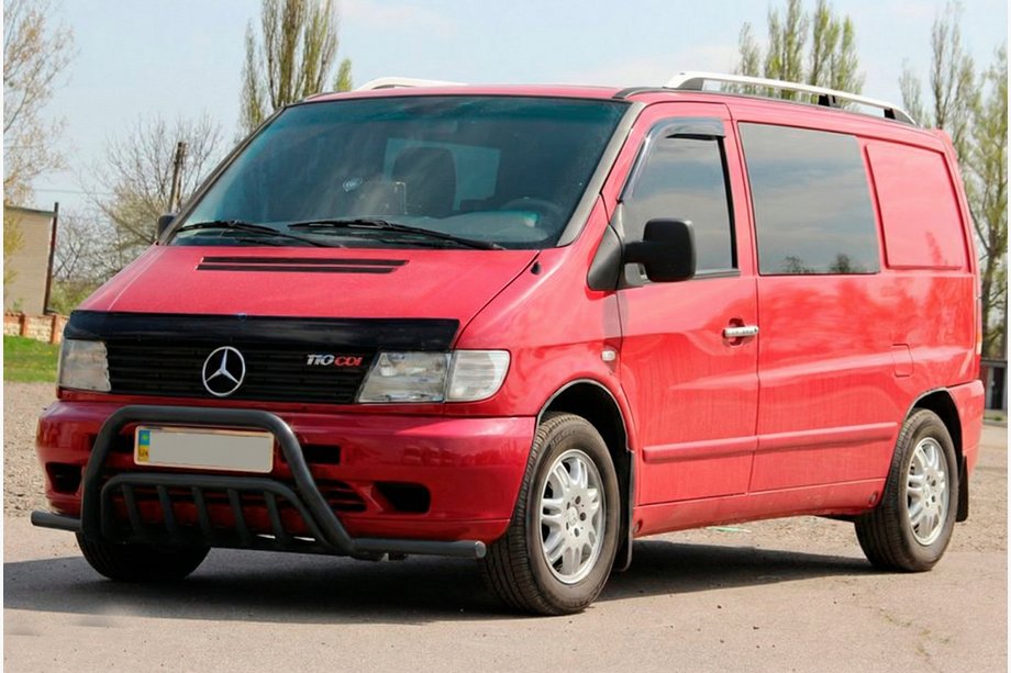 Mercedes Vito W638 1996–2003 Bullbar met zijbeugels WT002 Plus Black (RVS) Foto 3