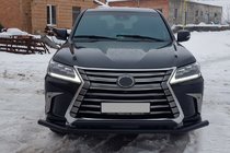 Lexus LX570/450d 2008–2022 Frontbeschermbeugel ST014 Black (2015+, RVS) foto 2