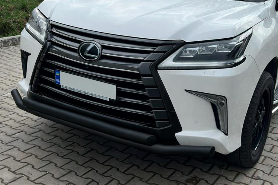 Lexus LX570/450d 2008–2022 Frontbeschermbeugel ST014 Black (2015+, RVS) Image