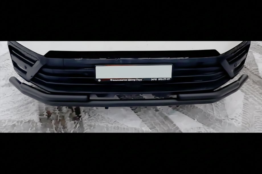 Volkswagen Crafter 2006–2016 Voorbumperbescherming ST008 Black (RVS) Image