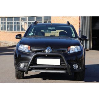 Voorbumperbeugel WT006 Black (RVS) Dacia Sandero 2013–2020 foto 2