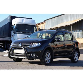 Voorbumperbeugel WT006 Black (RVS) Dacia Sandero 2013–2020 foto 3