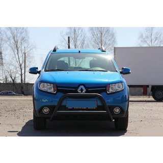 Voorbumperbeugel WT006 Black (RVS) Dacia Sandero 2013–2020 foto 1