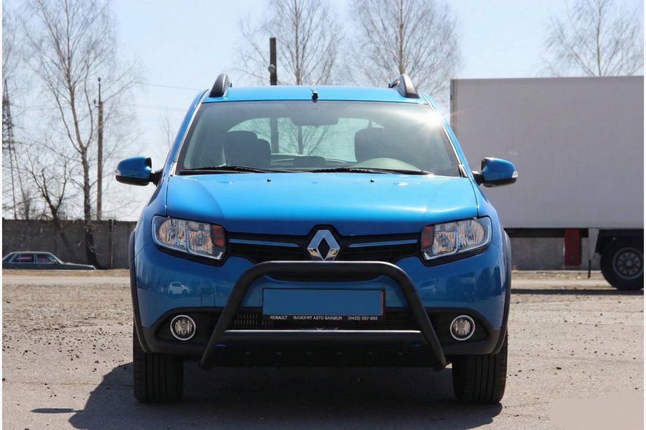Renault Sandero 2013–2022 Voorbumperbeugel WT006 Black (RVS) Image