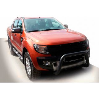 Voorbullbar WT005 Black (RVS) Ford Ranger 2011–2022
