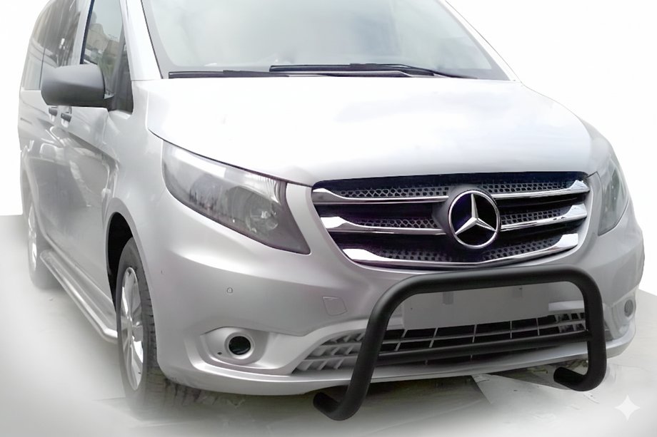 Mercedes Vito/V-klasse W447 2014– Bullbar WT005 Black (RVS) Image