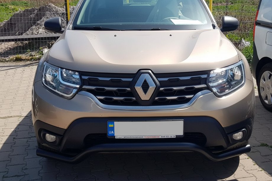 Dacia Duster 2018–2024 Voor bullbar WT008 Black (RVS) Foto 3