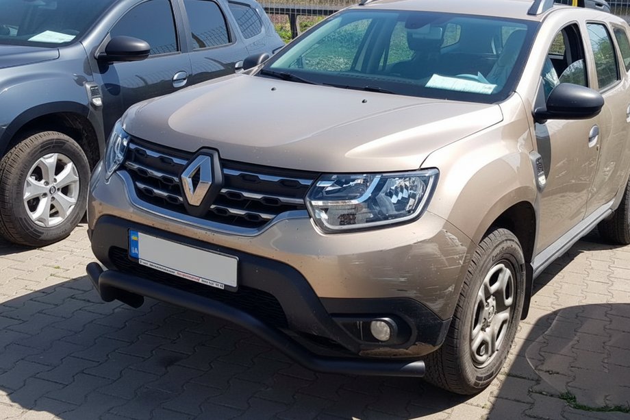 Renault Duster 2018–2024 Voor bullbar WT008 Black (RVS) Image