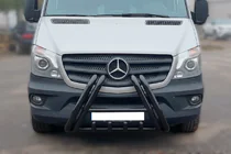 Mercedes Sprinter W906 2006–2018 Bullbar F1-01 Black (2013-2018, roestvrij staal) foto 2