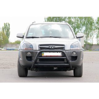 Bullbar WT022 Black (RVS) Hyundai Tucson JM 2004– foto 1