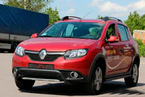 Dacia Sandero 2013–2020 Voorbullbar WT007 Black (RVS) foto 2