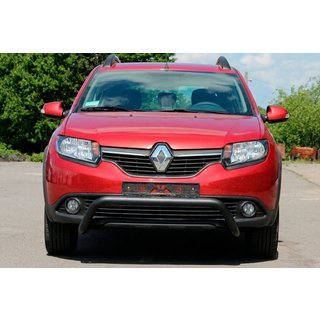 Voorbullbar WT007 Black (RVS) Dacia Sandero 2013–2020 foto 1