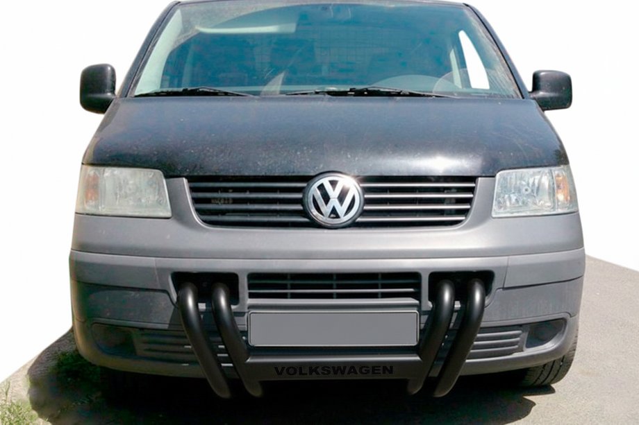 Volkswagen T5 Transporter 2003–2010 Bullbar ST006-04 Nizdri Black (RVS) Foto 1
