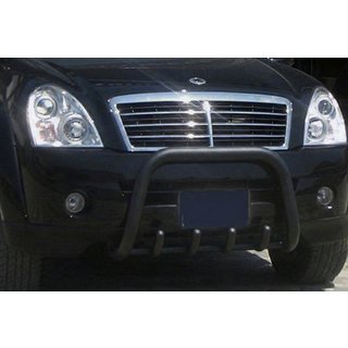 Bullbar QT006 Black (RVS) SsangYong Rexton I 2001–2017 foto 1