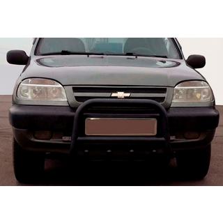 Bullbar QT006 Black (RVS) Chevrolet Niva 1998–2020