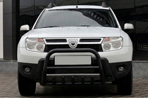 Dacia Duster 2008–2018 Bullbar zonder opschrift QT006 Black (roestvrij staal) foto 1
