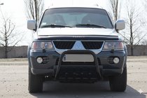 Mitsubishi Pajero Sport 1996–2007 Bullbar QT006 Black (RVS) foto 1