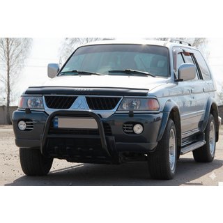Bullbar QT006 Black (RVS) Mitsubishi Pajero Sport 1996–2007 foto 3