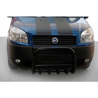 Voorbullbar QT006 Black (RVS) Fiat Doblo I 2005–2010
