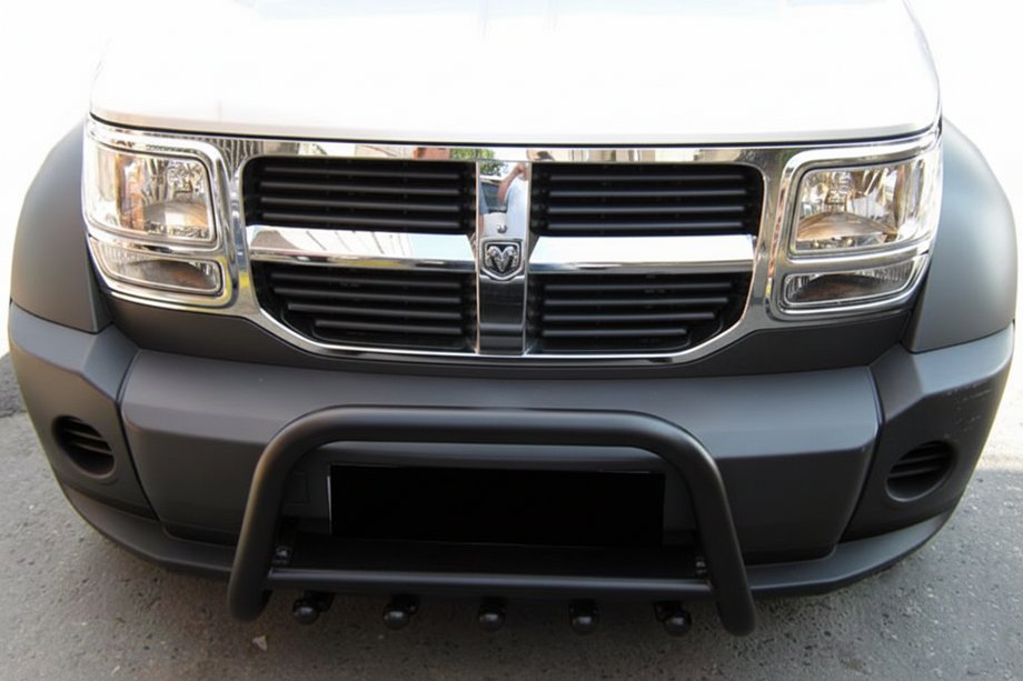Dodge Nitro 2006–2011 Voorbullbar QT006 Black (RVS) Image