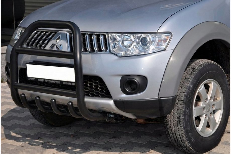 Mitsubishi L200 2006–2015 Bullbar QT007 Black (roestvrij staal) Image