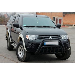 Bullbar Black (RVS) Mitsubishi L200 2006–2015 foto 2