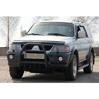 Bullbar QT007 Black (roestvrij staal) Mitsubishi Pajero Sport 1996–2007 foto 1