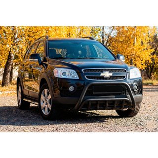 Voor bullbar WT002 Black (roestvrij staal) Chevrolet Captiva 2006–2019 foto 2
