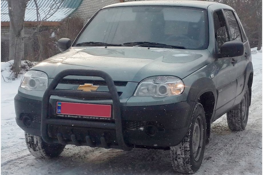 Chevrolet Niva 1998–2020 Bullbar QT007 Black (roestvrij staal) Image
