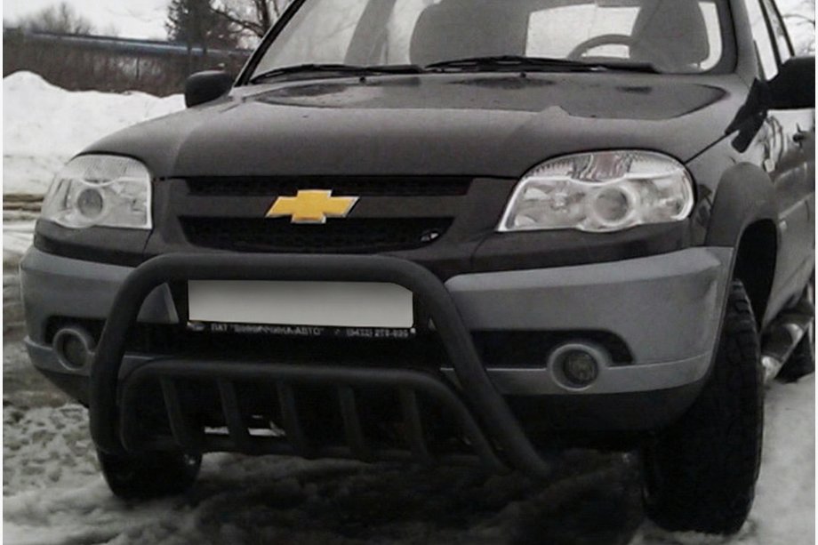 Chevrolet Niva 1998–2020 Bullbar WT002 Black (roestvrij staal) Image