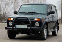 Lada Niva en Urban 1977– Bullbar QT007 Black (roestvrij staal) foto 2