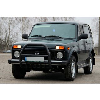 Bullbar QT007 Black (roestvrij staal) Lada Niva en Urban 1977– foto 2