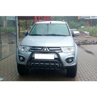 Voorkantbescherming WT002 Black (RVS) Mitsubishi Pajero Sport 2008–2015 foto 1
