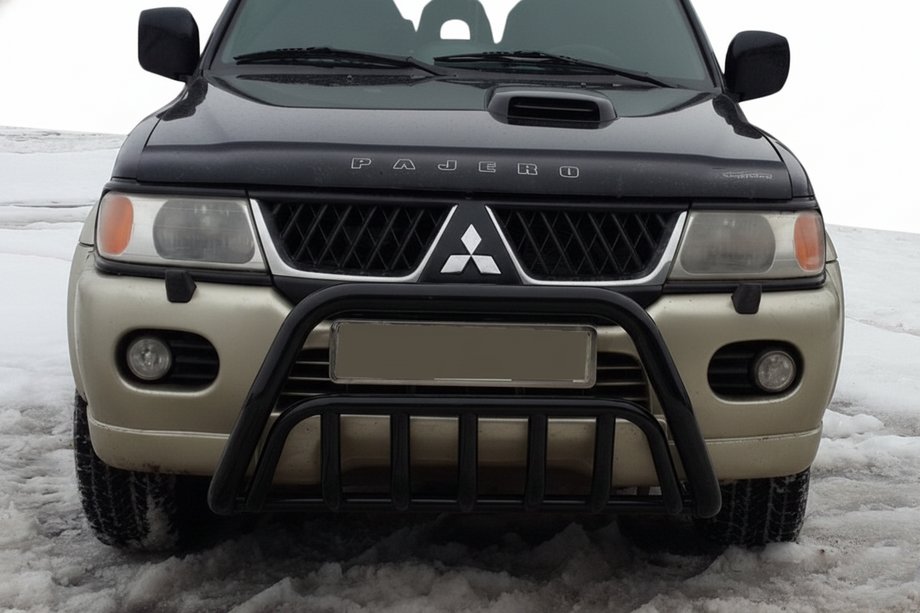 Mitsubishi Pajero Sport 1996–2007 Bullbar WT002 Black (roestvrij staal) Foto 1