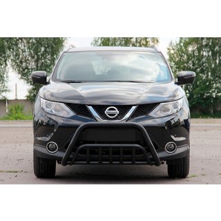 Bullbar WT002 Black (roestvrij staal) Nissan Qashqai 2014–2021 foto 1